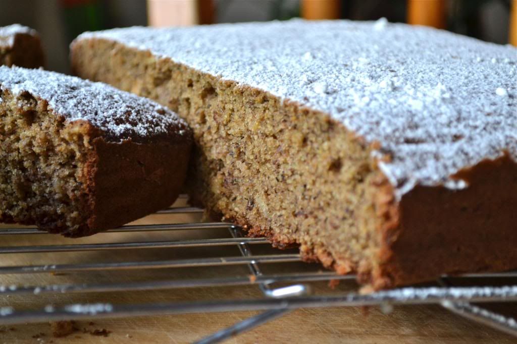 When I'm not at Work Red Fife and Buckwheat flour Banana Cake